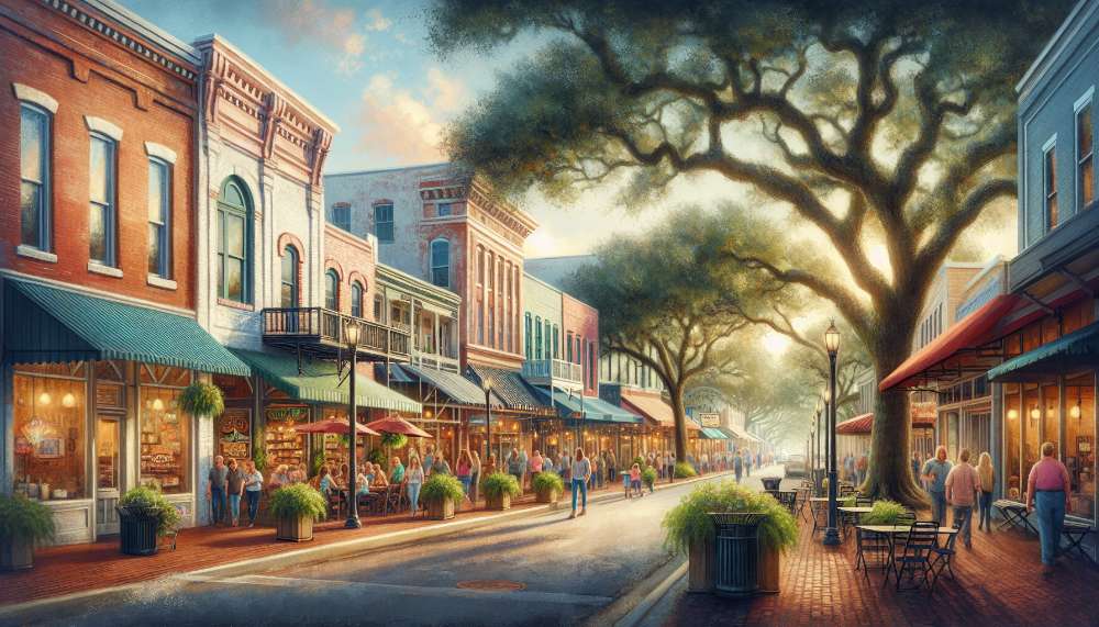 A vibrant street scene in West Monroe