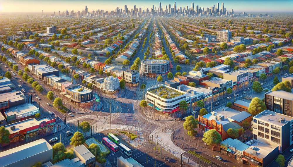 A vibrant street scene in West Melbourne