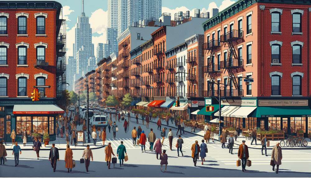 A vibrant street scene in Chelsea