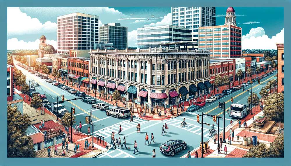 A vibrant street scene in Wilmington