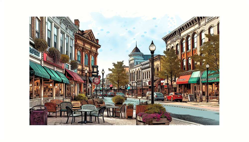 A vibrant street scene in Brantford