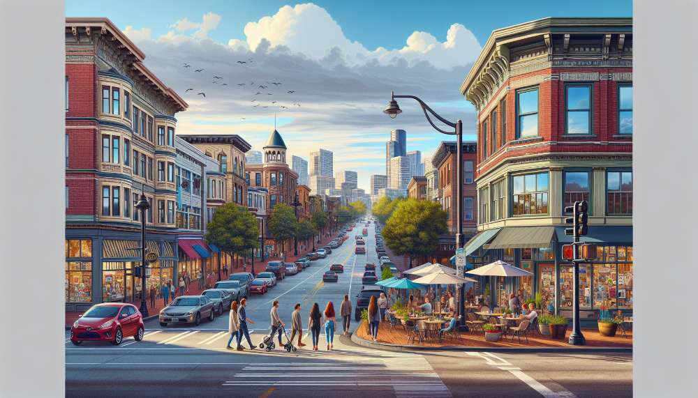 A vibrant street scene in North Queen Anne