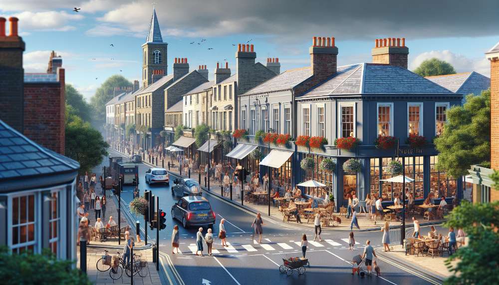 A vibrant street scene in Sherburn in Elmet