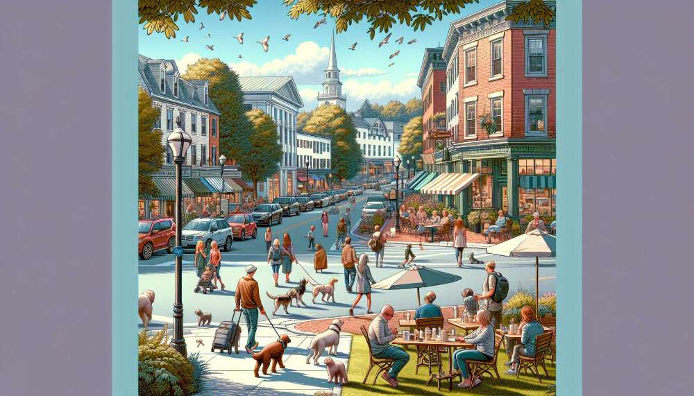 A vibrant street scene in Andover