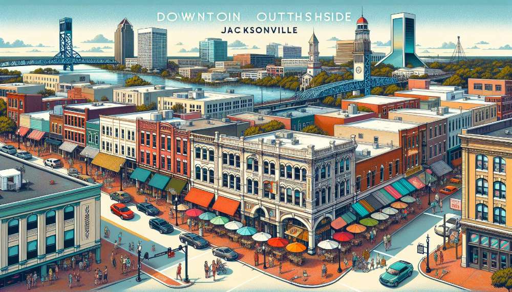 A vibrant street scene in Southside