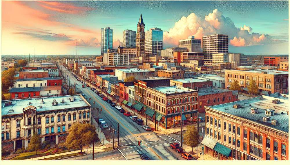 A vibrant street scene in Capitol Heights
