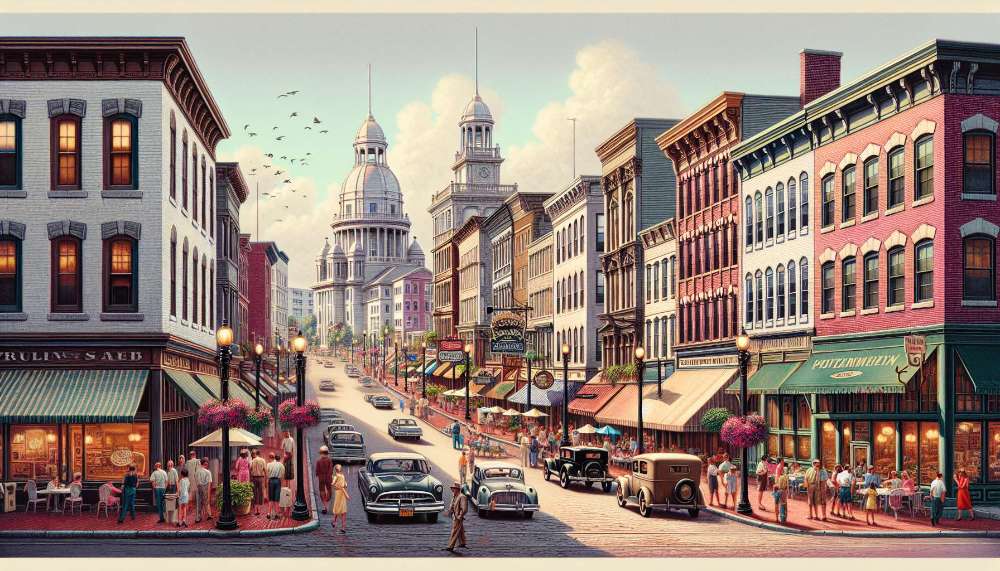 A vibrant street scene in Bristol