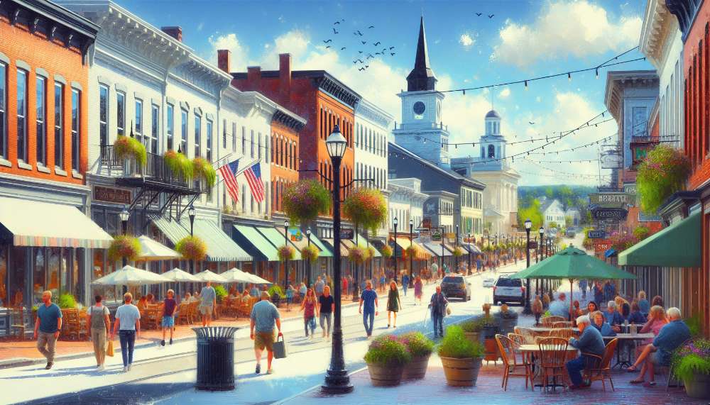 A vibrant street scene in Leominster