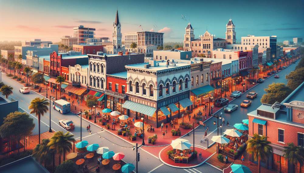A vibrant street scene in Winter Haven