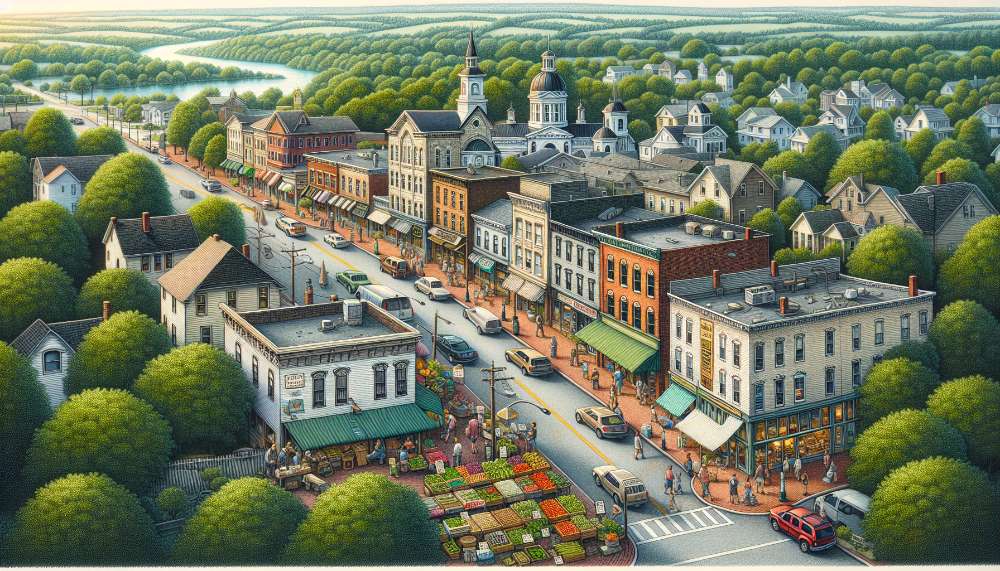 A vibrant street scene in Hanover