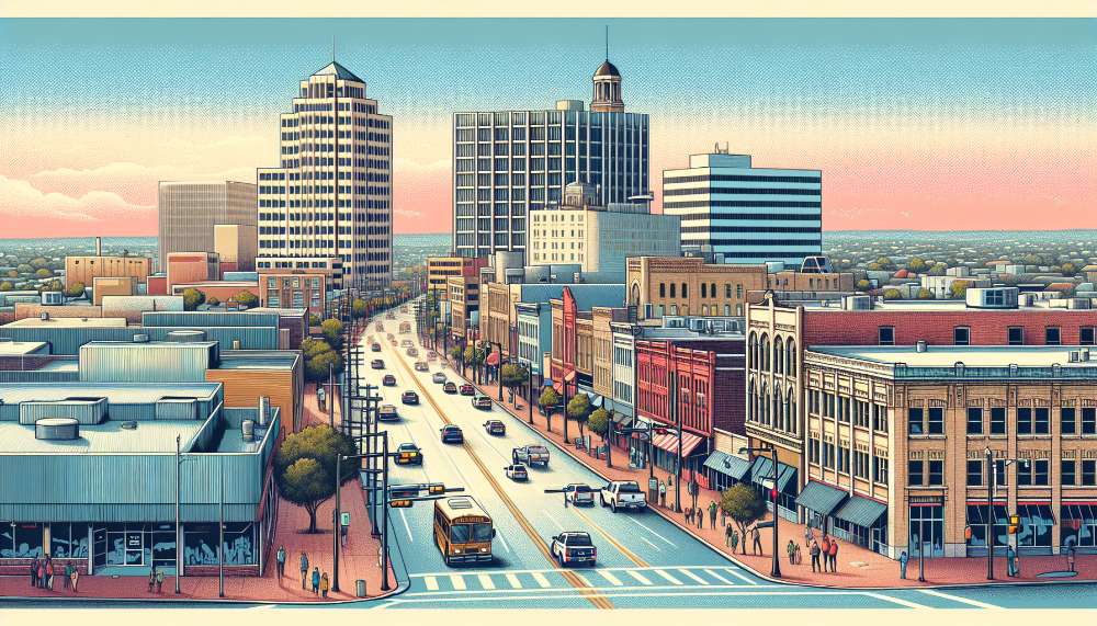 A vibrant street scene in Carrollton