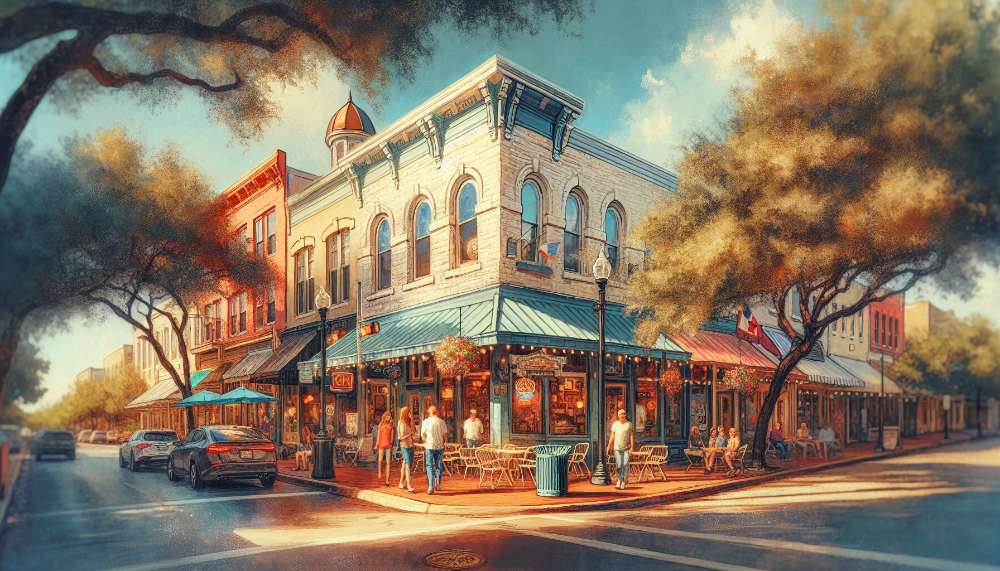 A vibrant street scene in Hutto