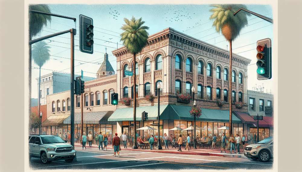 A vibrant street scene in Turlock