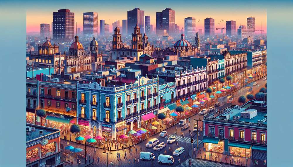 A vibrant street scene in Chimalistac