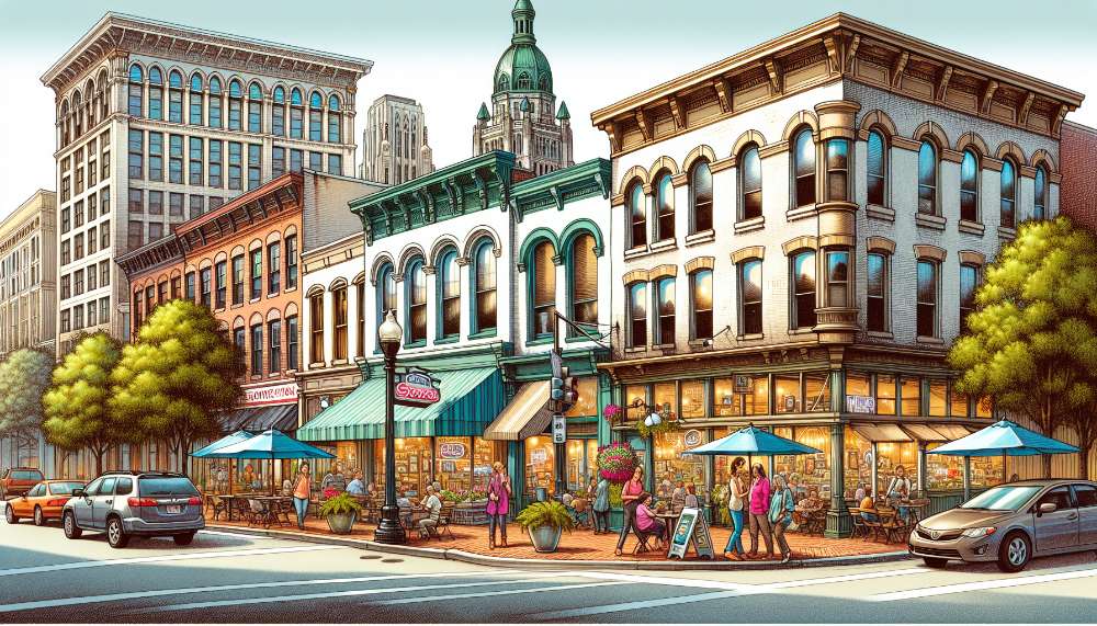 A vibrant street scene in Moncks Corner