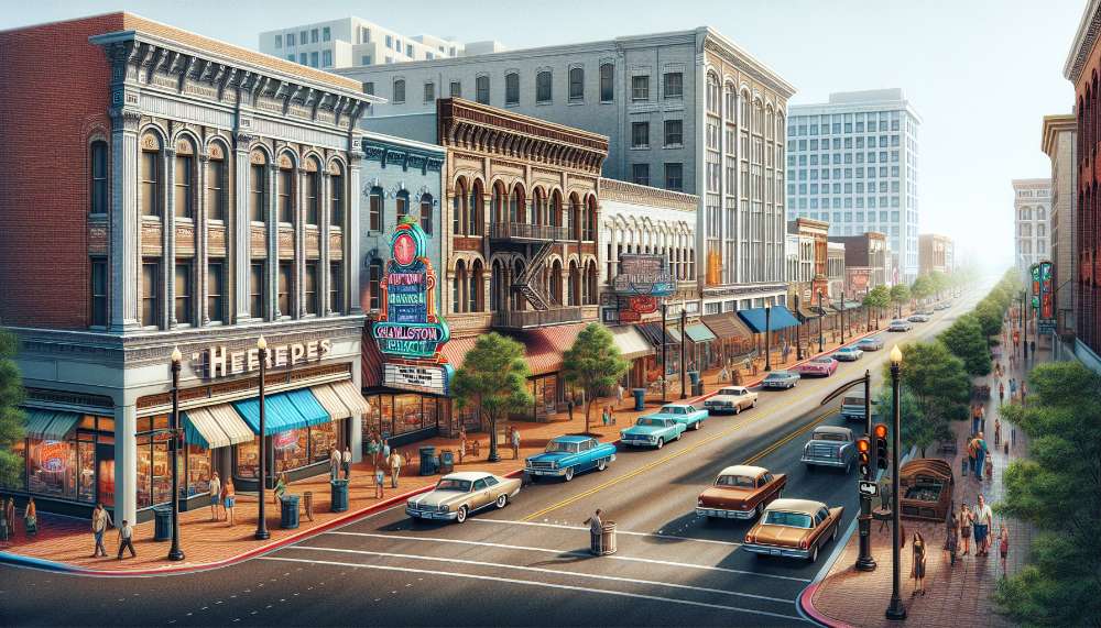 A vibrant street scene in Charleston Preservation