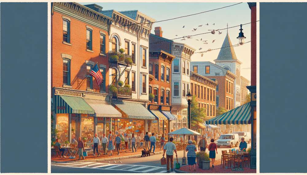 A vibrant street scene in Millbury