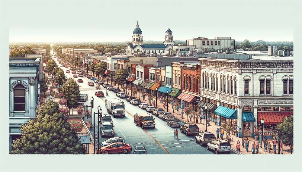 A vibrant street scene in Searcy