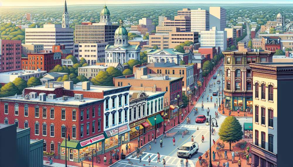 A vibrant street scene in Reading