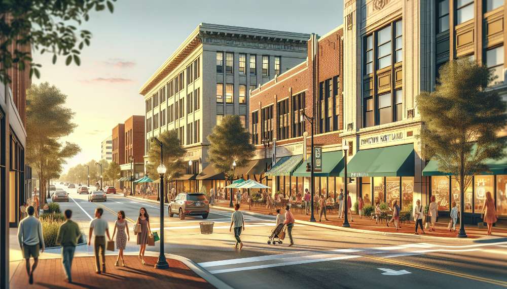 A vibrant street scene in Northland