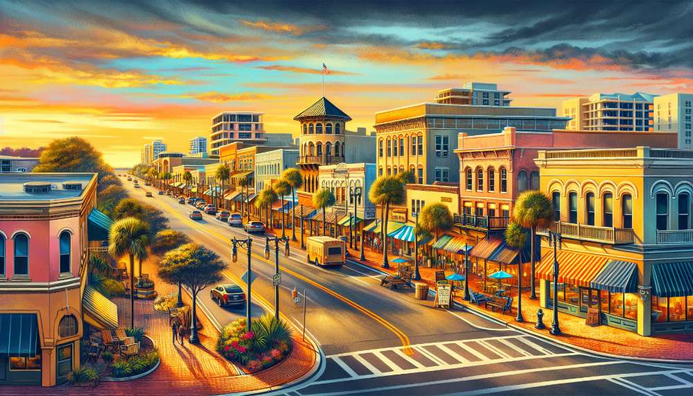 A vibrant street scene in Punta Gorda