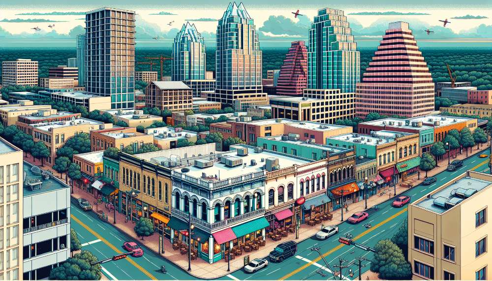 A vibrant street scene in Manor