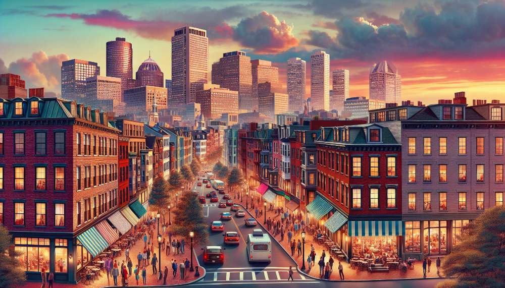 A vibrant street scene in Marlborough