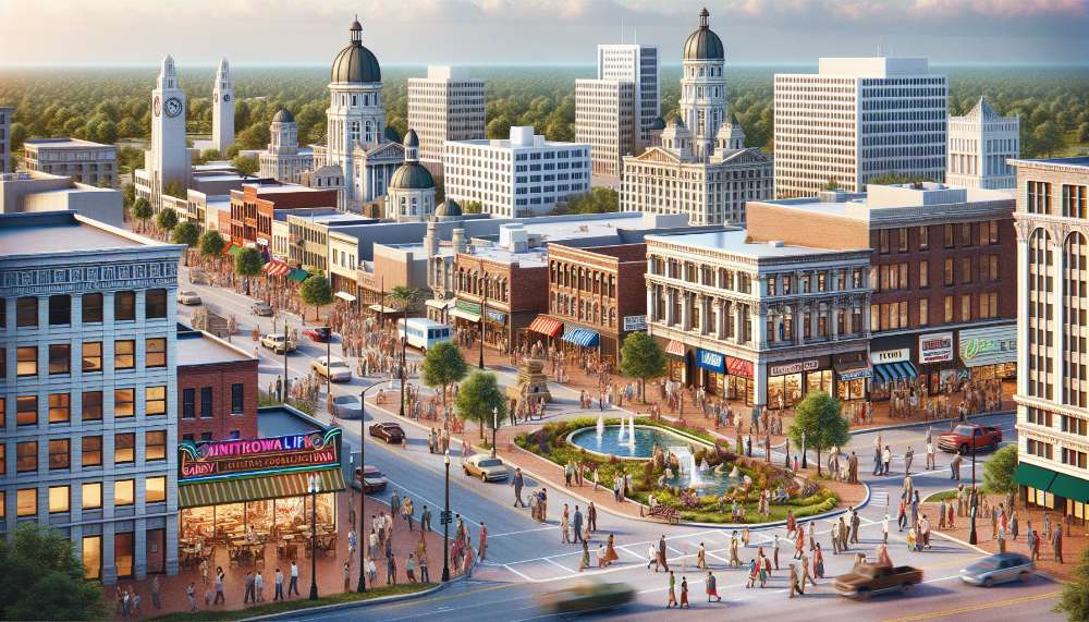 A vibrant street scene in Gary