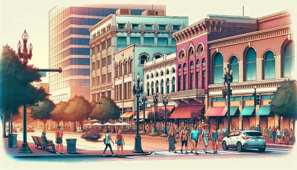 A vibrant street scene in Buckeye