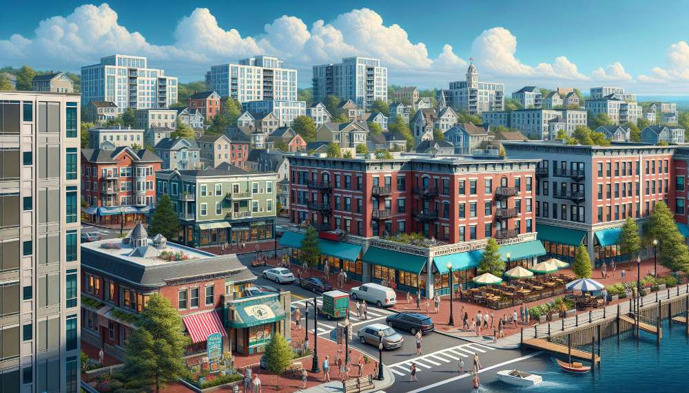 A vibrant street scene in Revere