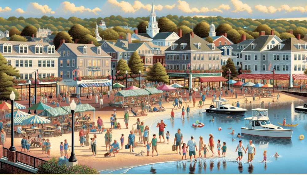 A vibrant street scene in Warwick