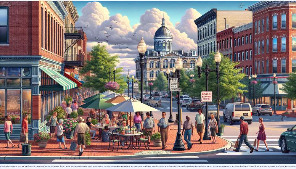 A vibrant street scene in Yale Heights