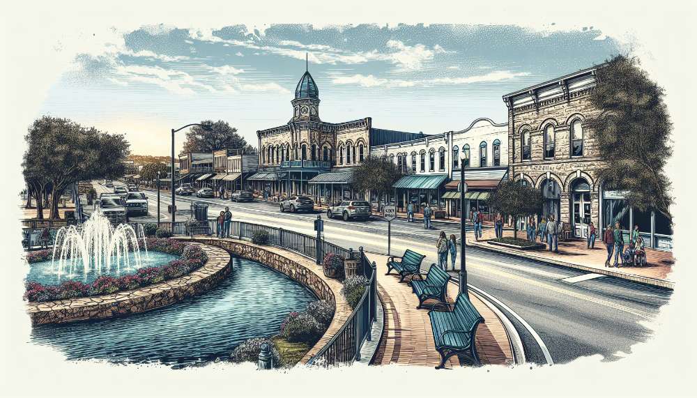 A vibrant street scene in Rowlett