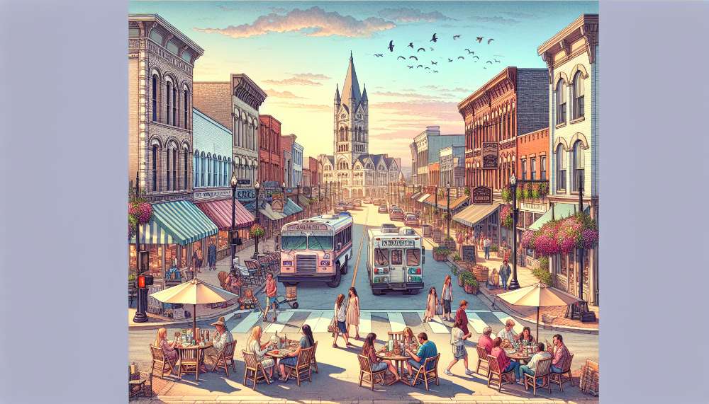 A vibrant street scene in Carthage