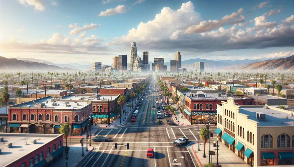 A vibrant street scene in Menifee