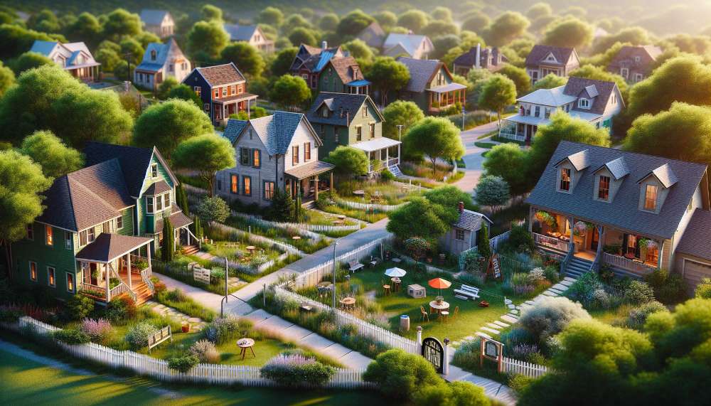 A vibrant street scene in Countryside