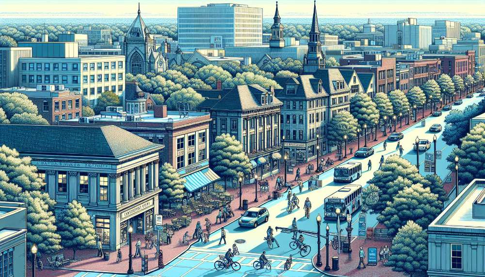 A vibrant street scene in Cambridge