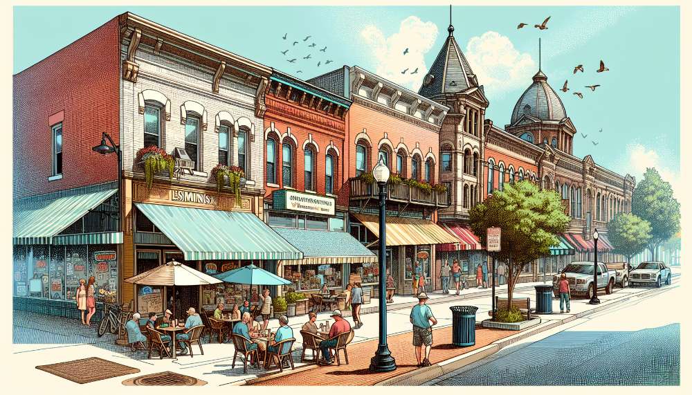 A vibrant street scene in Antonia