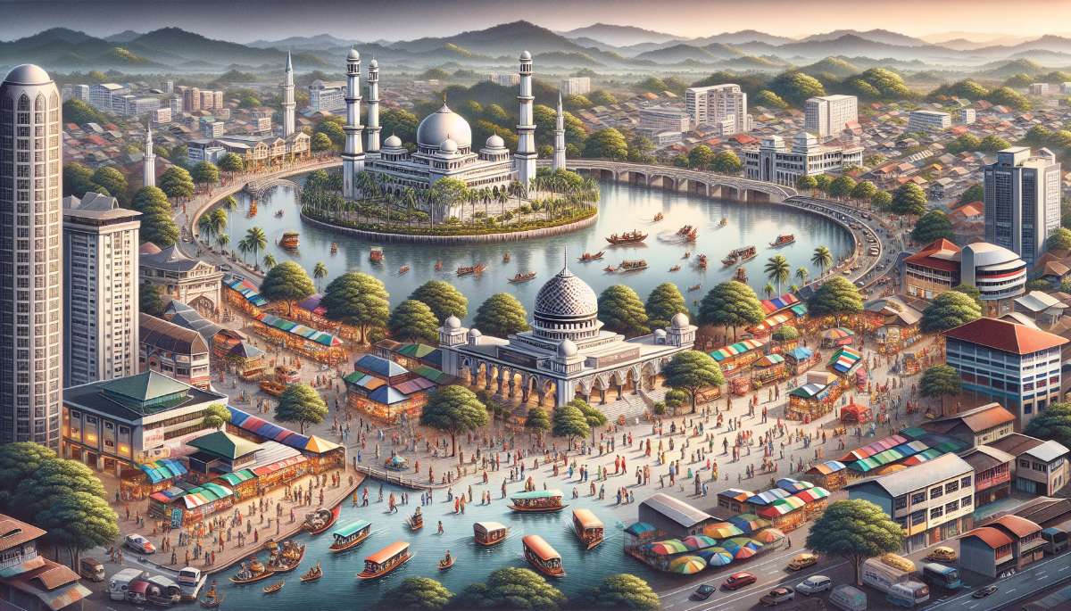 A vibrant street scene in Seremban