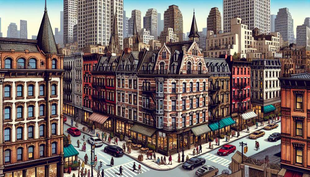 A vibrant street scene in Carroll Gardens