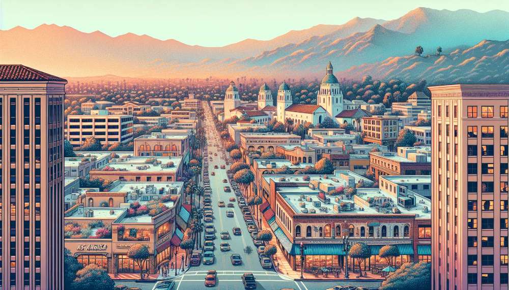 A vibrant street scene in Santa Clarita