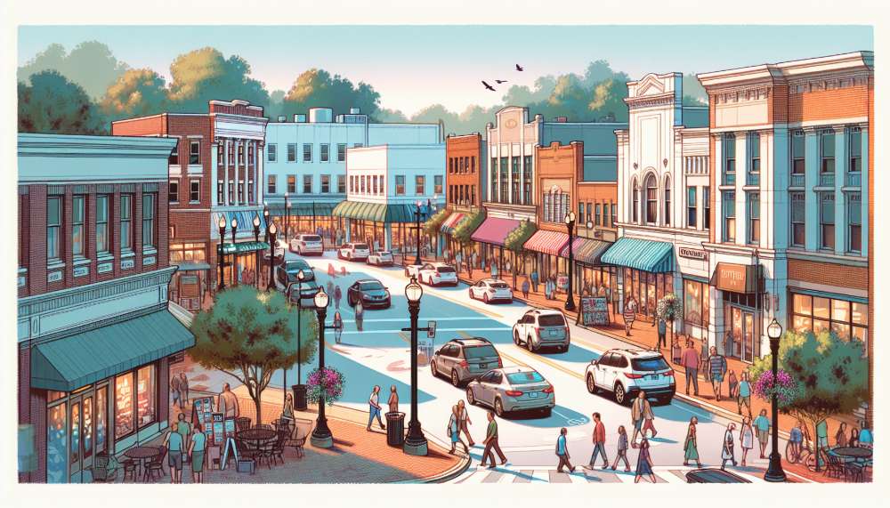 A vibrant street scene in Salisbury