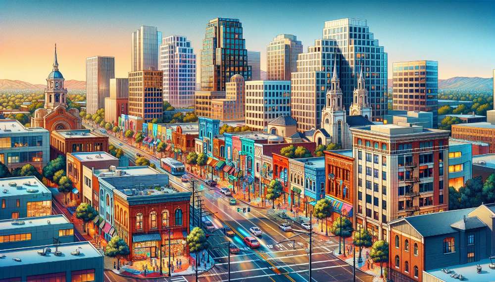 A vibrant street scene in West Valley