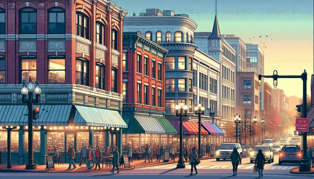 A vibrant street scene in Northeast Washington