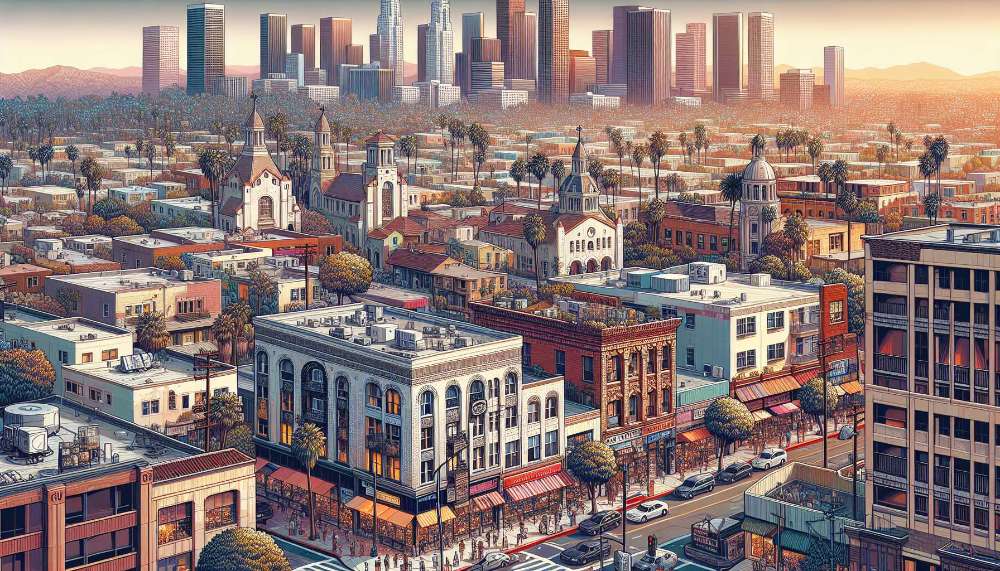 A vibrant street scene in Vista