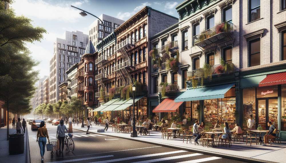 A vibrant street scene in Bayonne