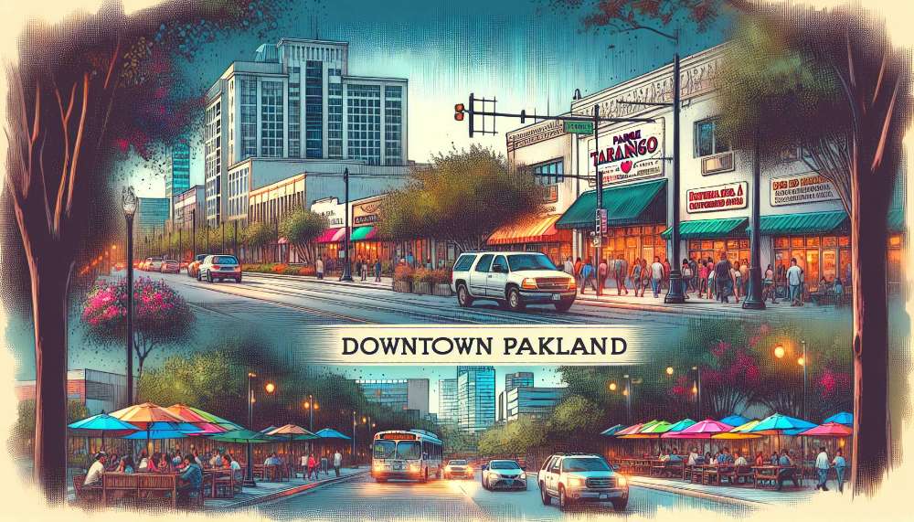 A vibrant street scene in Parque Tarango