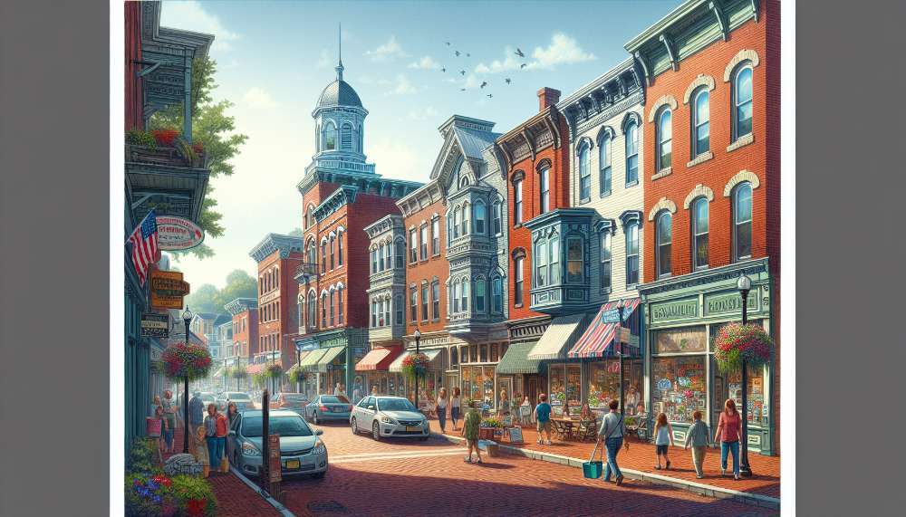 A vibrant street scene in Millville