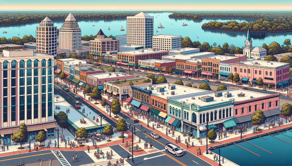 A vibrant street scene in Columbia