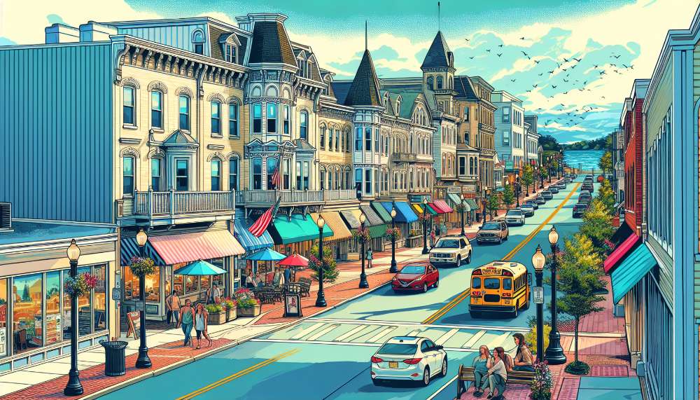 A vibrant street scene in Neptune Township